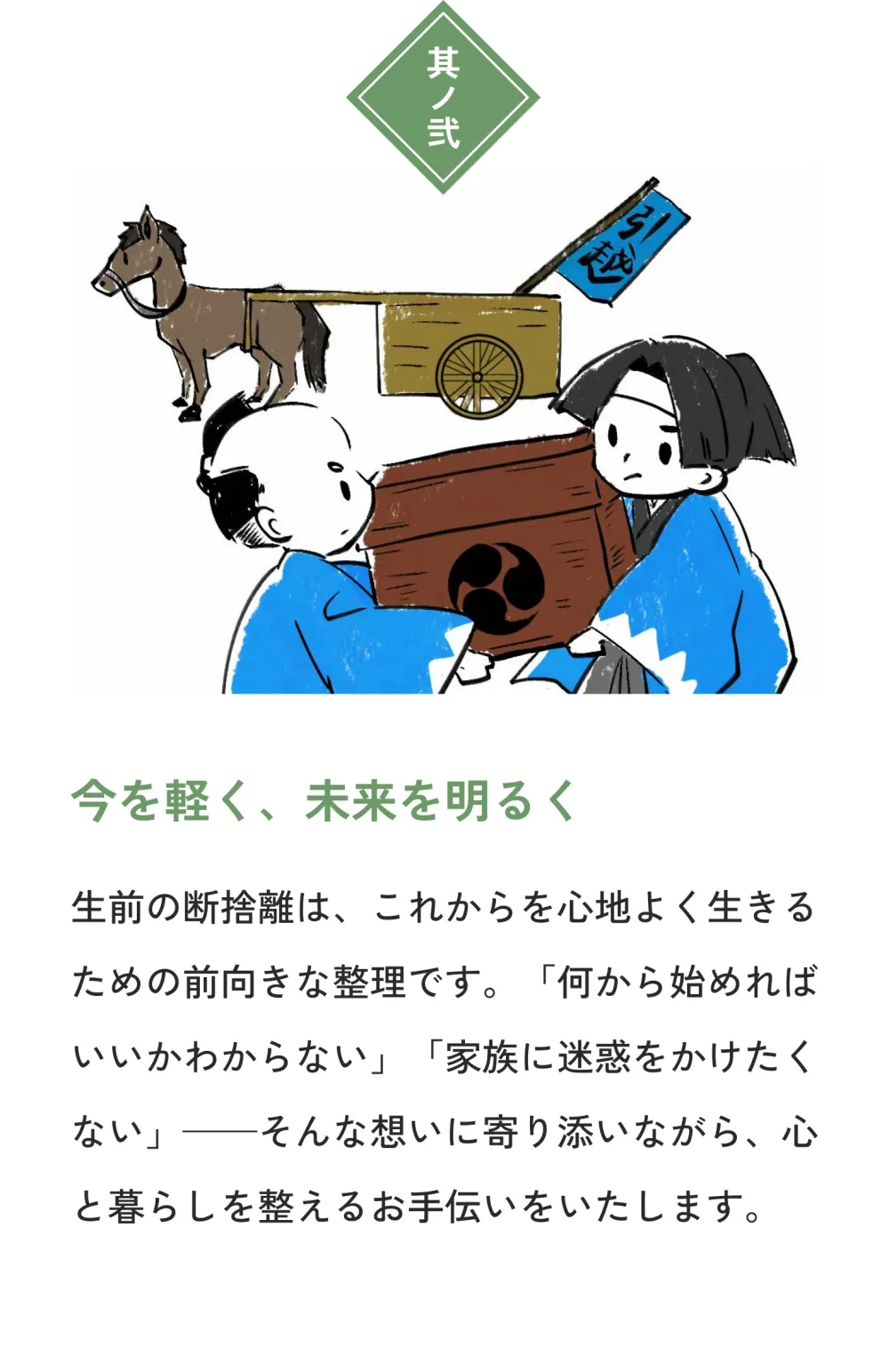 懇ろやのサービス：生前断捨離